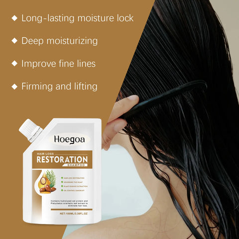 Anti Hair Loss Shampoo for Hair Growth Nourishing Follicles Scalp Itching Relief Dry Frizz Split Ends Damage Hair Repair Shampoo