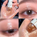 Cappuvini Liquid Eyeshadow High-Gloss Shiny Mermaid Pearl Tears Brightening Glitter Highlighter Quick Drying Eyeliner