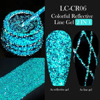 LILYCUTE 5ML Metallic Painting Liner Gel Nail Polish Super Bright Gold Silver Mirror Drawing Gel Semi Permanent Line French Nail
