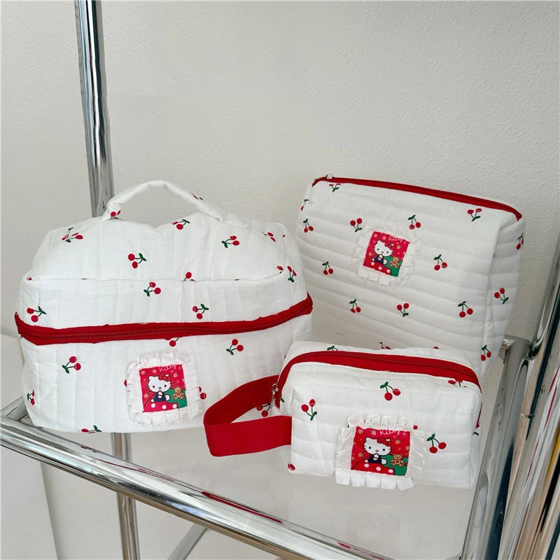 Ladies' Cute Large Capacity Cat Makeup Bag Women Instagram Travel Portable Convenient Toilet Bag Student Storage Pen Case