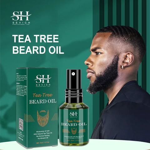 Sevich  Tea Tree Growth Beard Oil Fast Effective Beard Growth And Clean Skin Thick & Supple Beard Care Essence For Men 30ml