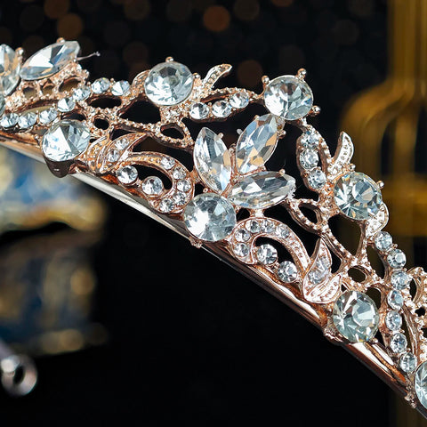 Fashion Sparkling Rhinestone Crown Daily Tiara Bridal Headdress Wedding Jewellery Hair Accessories For Women