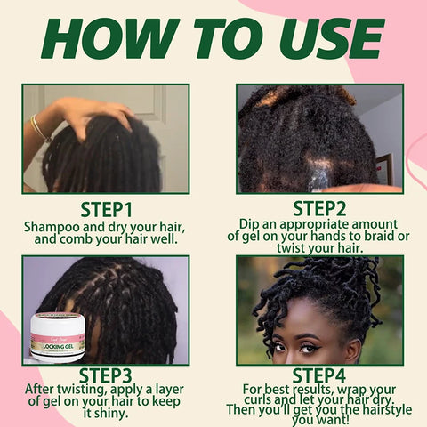 GOIPLE 9.5oz Rose Water Locking Gel Strong Hold Dreadlocks Moisturizer Anti Frizz Hair Gel Locks and Twist Braid Conditioner