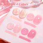 Poly Gel Nail Kit Starter with 4 Colors (Natural Clear + 3 Tones) - Quick Dry Nail Polish, / Curable DIY Gel Nail Polish for