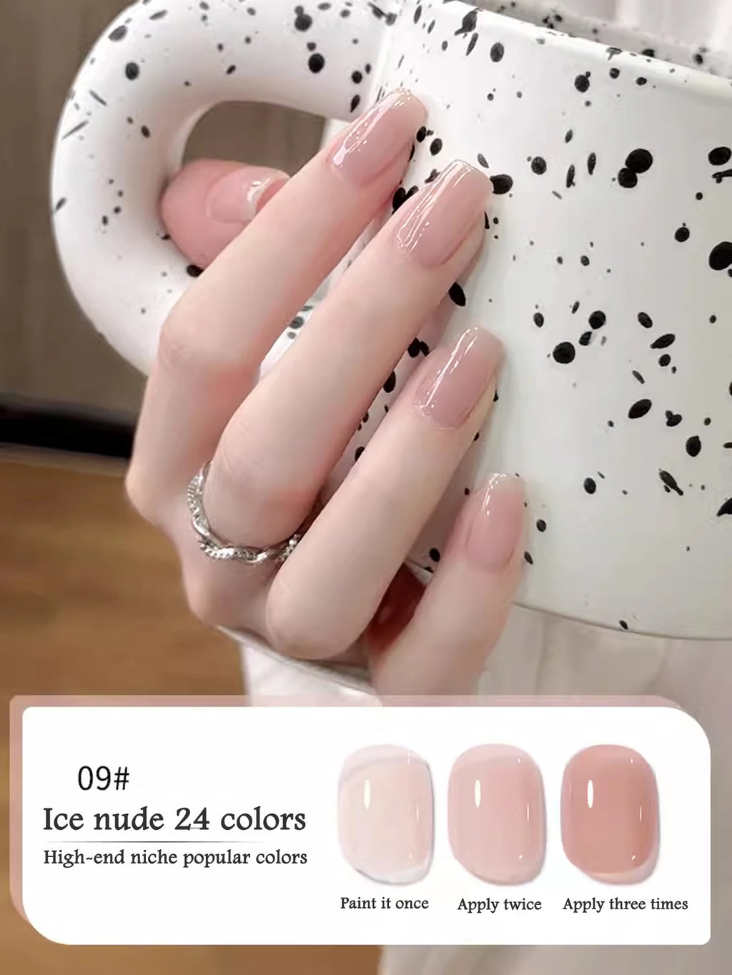 10ML 1-24PCS Milk White Jelly Gel Nail Polish Nail Art 2025 New Popular Nail Supplies UV LED Light Nails Autumn Nails