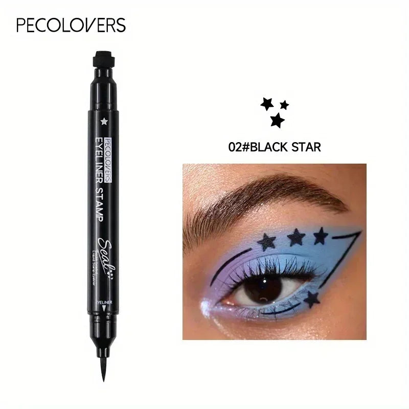 1PC Double-head Design, Waterproof, Beginner-friendly, Eyeliner Pen, Suitable for Christmas, Halloween, Valentine's Day Makeup