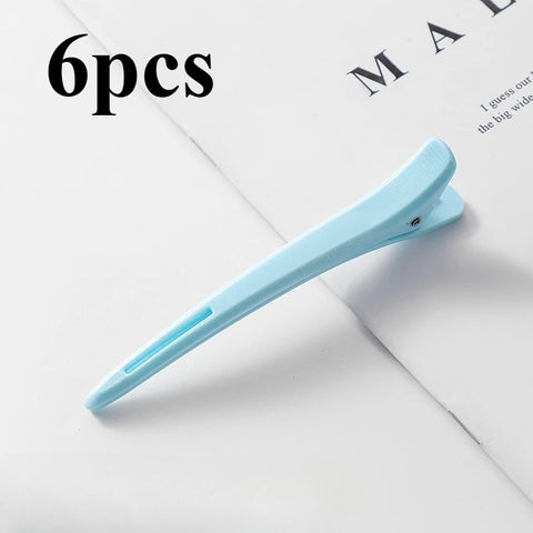6pcs Non-Slip  Font Hair Clips | Professional Salon and Home Hair Styling Division, Silicone Tape, Suitable for Hairdressers