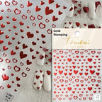 5D Gradient Love Gem Glitter Love Heart Colorful Cat's Eye Rhinestone Soft Self Adhesive Nail Art Stickers Shiny Manicure Decals