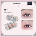 Flower Knows Swan Ballet Eyeshadow Palette Matte Fine Shimmer Pearl Face Palette 6 Colour Glitter Eye Shadow Flowerknows Makeup