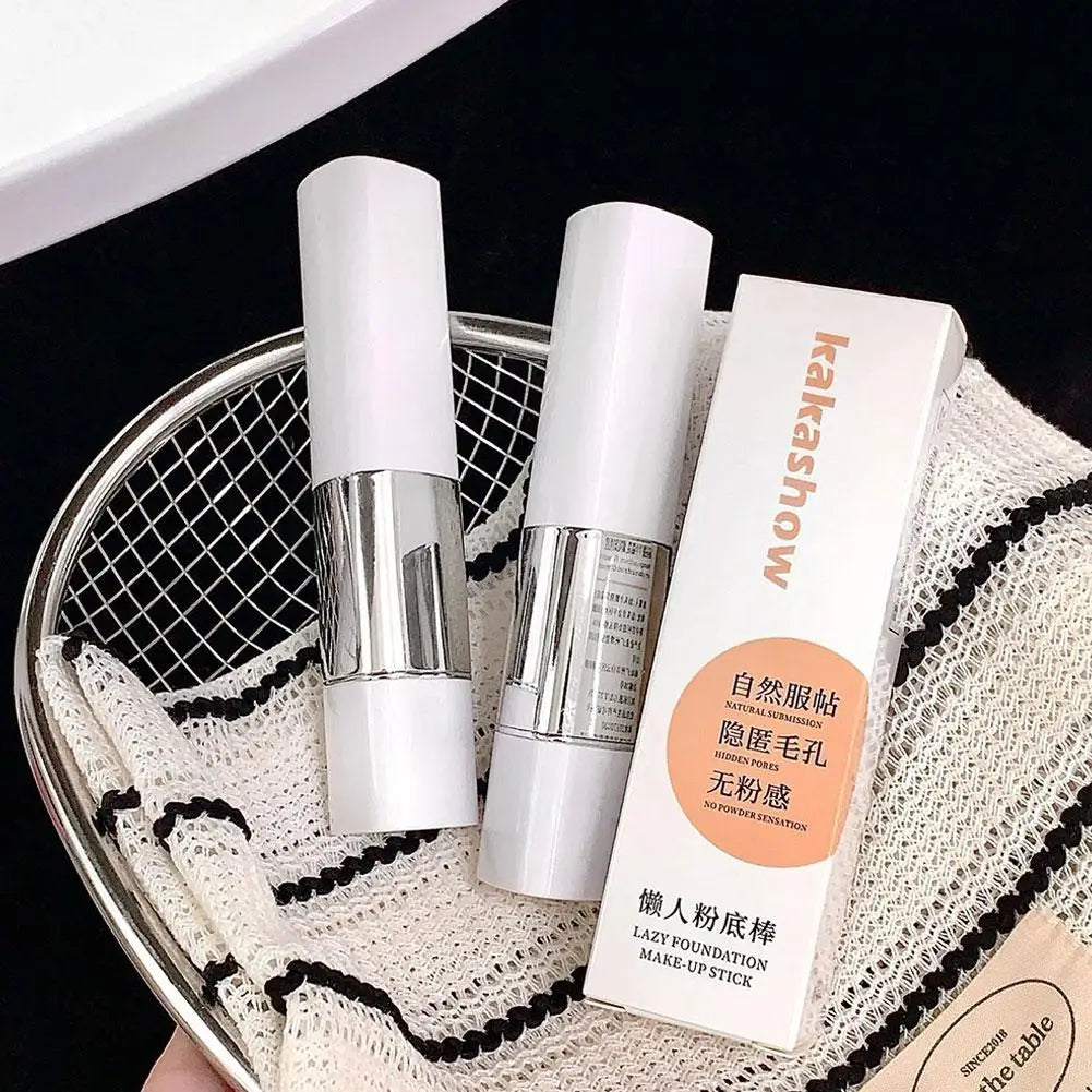Double-Ended Matte Concealer Stick Moisturizing Foundation Cover Acne Eye Dark Circle Modify Skin Tone Face Primer Base Makeup