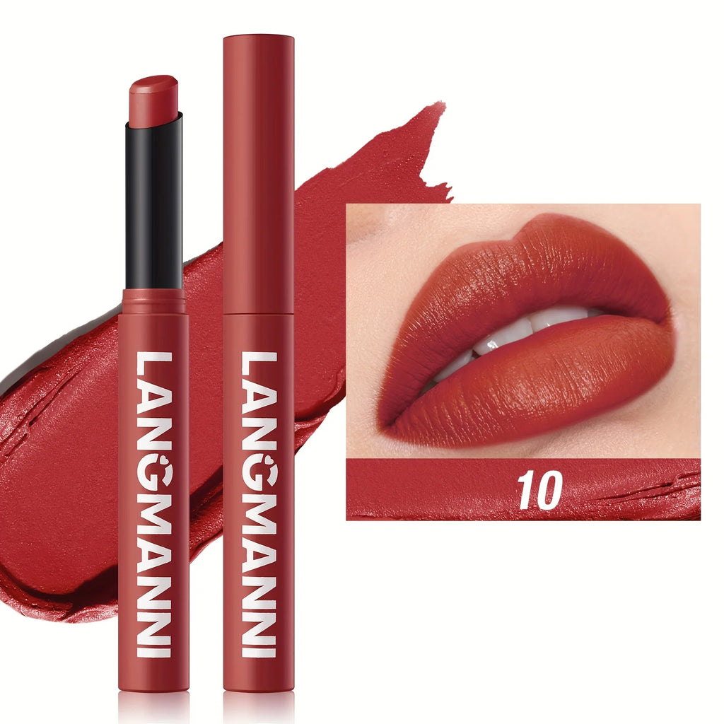 Highly Pigmented Long-Lasting Matte Lipstick Crayon - Available In Berry, Coral, Pink, And Red Shades