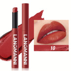 Highly Pigmented Long-Lasting Matte Lipstick Crayon - Available In Berry, Coral, Pink, And Red Shades