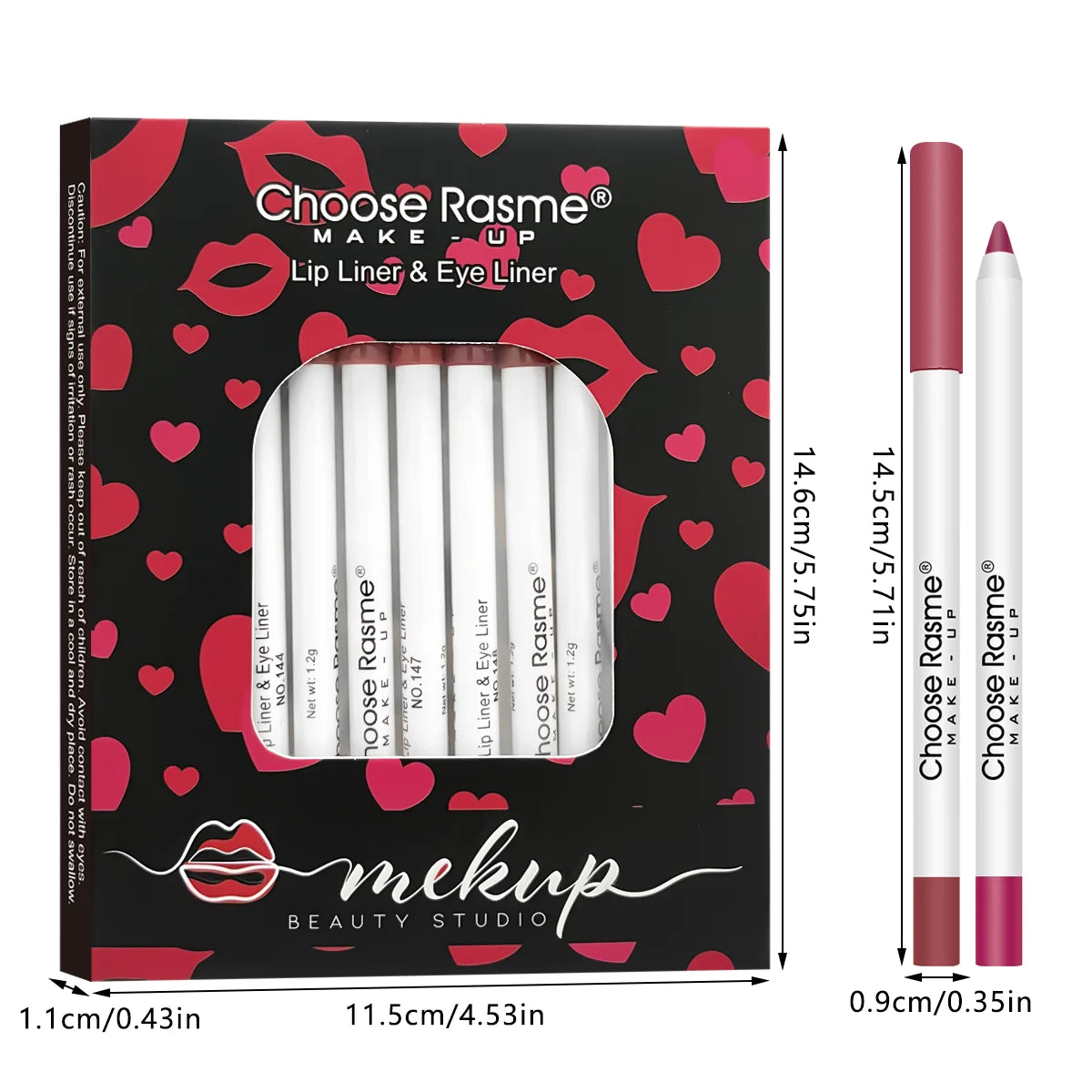 12 Colors Sexy Matte Lipstick Pencil Waterproof Lasting Lip Liner Pen Non-stick Cup Lip Contour Pencil Beauty Makeup Set