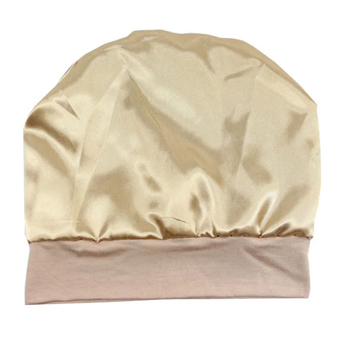 Satin Lined Hair Bonnet Hat For Women Men Bamboo Cotton Elastic Night Sleeping Cap Silk Skullies Beanie Hat Curly Hair Headwrap