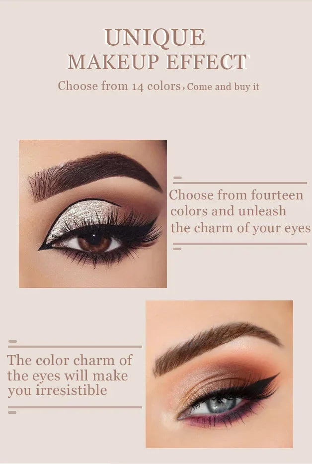 Color Mascara 14 Thick Curl Waterproof Non-smudding Natural Long Lasting Blue White Green Pink Black  Eye Makeup