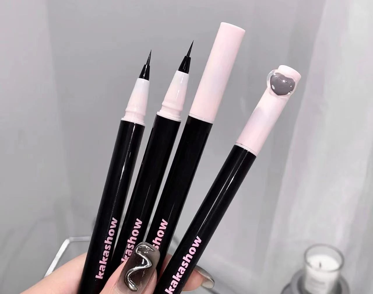 0.05mm Eyeliner Liquid Pen Matte Smooth Quick Dry Waterproof Ultra-thin Eyeliner Lower Eyelash Pen Non Smudging Korean Makeup