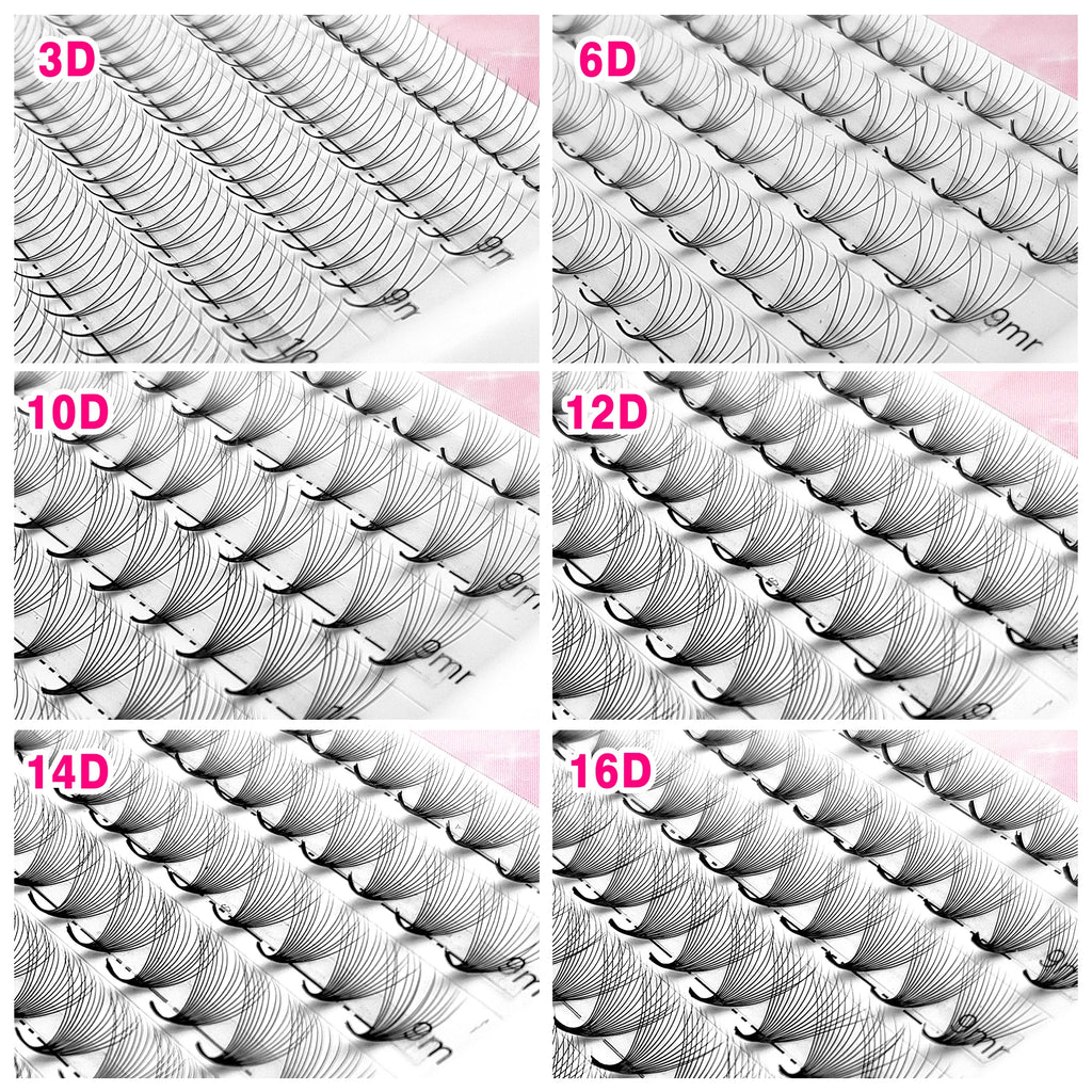 CoMango Wispy Pointy Base Premade Russian Volume Fans 3D 6D 10D 12D 14D 16D Lashes Extension 300 Fans False Mink Eyelashes