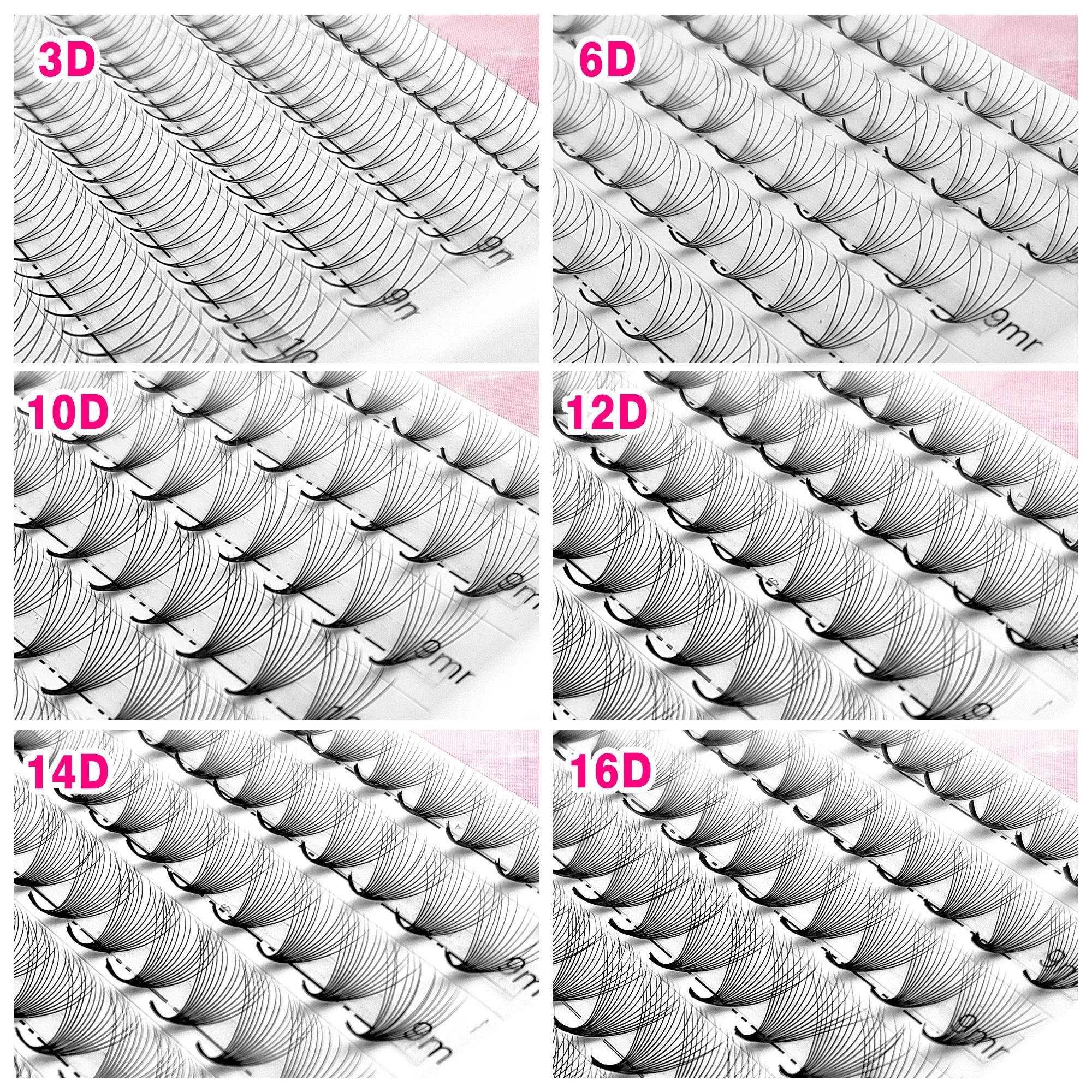 CoMango Wispy Pointy Base Premade Russian Volume Fans 3D 6D 10D 12D 14D 16D Lashes Extension 300 Fans False Mink Eyelashes