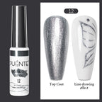 PUETNE 7.5ML Amber Moonlight Cat Magnetic Gel Nail Polish Winter Nails Jelly Glass Cat Eye Soak Off UV Semi-Permanent Varnish