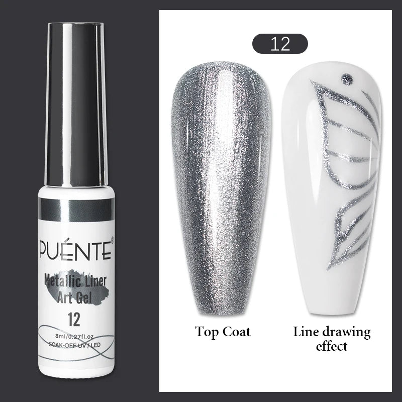 PUETNE 7.5ML Amber Moonlight Cat Magnetic Gel Nail Polish Winter Nails Jelly Glass Cat Eye Soak Off UV Semi-Permanent Varnish