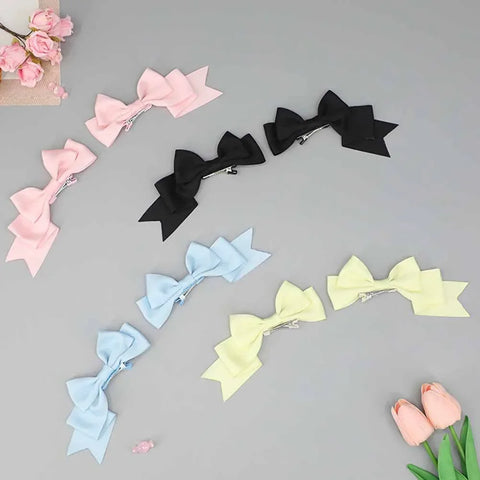 Kawaii Handmade Bow Hairclip Anime Lolita Hairpin Cosplay Headdress JK Uniform Hair Accessory Xmas Gifts