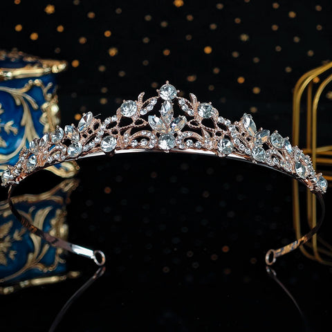 Fashion Sparkling Rhinestone Crown Daily Tiara Bridal Headdress Wedding Jewellery Hair Accessories For Women
