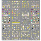 30Pcs Gold Edge Moon Heart Nail Sticker Self-Adhesive Luxury Metallic Zodiac Nail Decal Sliders Manicure Tips Nail Decoration