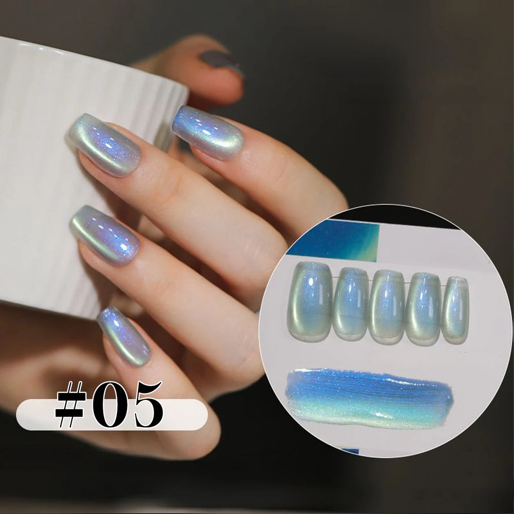12ML 1-6PCS Popular Winter Internet Celebrity Hot-selling Northern Lights Cat Eye Magnet Gel Nail Polish Nail Art Nail Supplies