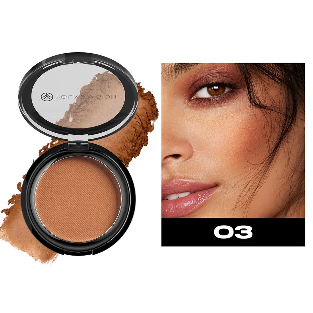 Waterproof Contouring Powder Palette Matte Finishing Bronzer Hairline Modify Nose Shadow Buildable Coverage for All Skin Tones