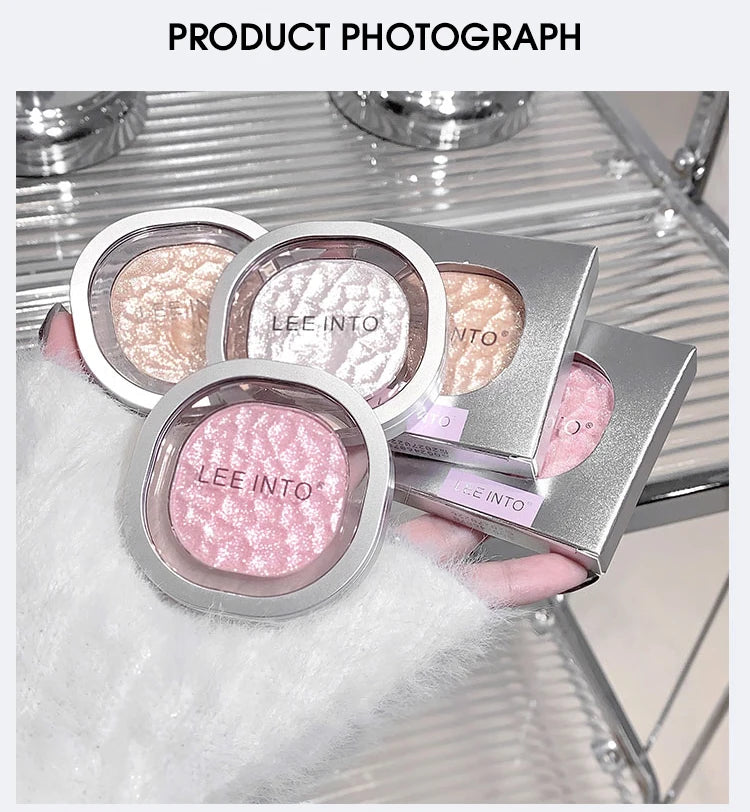 LEEINTO color-glowing high-gloss powder pearlescent powder brightens up the make-up eye shadow disc