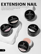 YOKEFELLOW 15g Jelly Extension Gel Nail Polish Nude Pink Clear Building Construct Extend Gel Soak Off UV LED Acrylic Gel Varnish