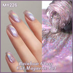 BORN PRETTY 10ml Dark Red Cat Magnetic Gel Nail Polish for Winter Nails DIY Jelly Glass Silver-Light Varnis Semi Permanent
