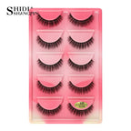3/5 Pairs Hot Sale Natural Long 3D Mink Lashes Soft Short Faux Cils Handmade Fake Lashes Makeup Tool Eyelash Extension Maquiagem