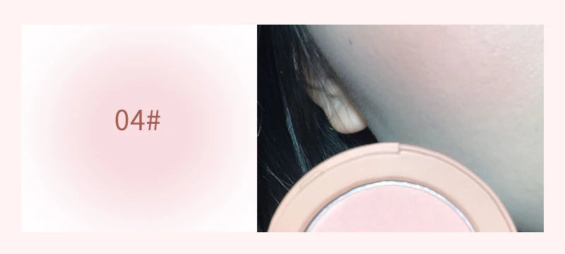 HerorangeHR402 Serbuk Serbuk Monokrom Kalis Air Panjang Tahan Lama Plat Peach Orange Kabus Lembut Lembut Matte Semulajadi Blush