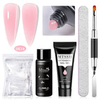 Mtssii 17PCS/Set 20ml Nail Extension Gel Set Builder UV Gel for Nails With 6W UV LED Lamp Nail Extension Tools Kit For Beginner
