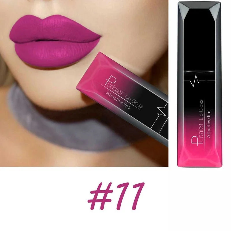 17 Colors Velvet Matte Liquid Lipstick, Waterproof Long Wear Lip Color, High Pigment Smooth Texture, Makeup for All Skin Types