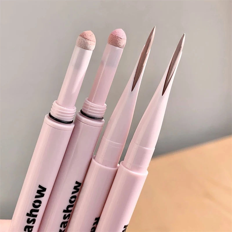 Meniscus Double-end Lying Silkworm Eyeliner Pencil Pearlescent Matte Nude Pink Highlighter Shadow Pen Brightening Eye Makeup