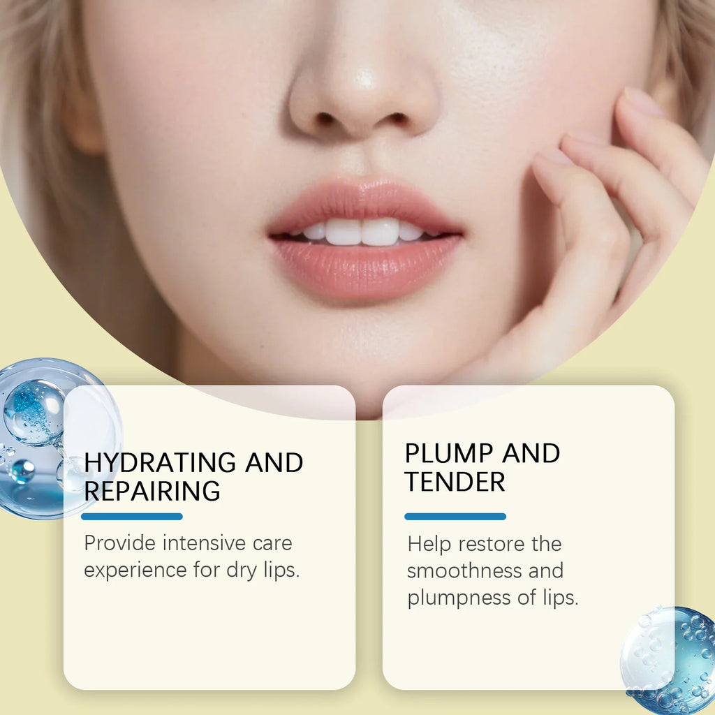 Crystal Collagen Lip Mask Moisturizing Plump Lip Smoothing Repair Reduce Wrinkles Lighten Lip Line Pink Lip Hydrating Lip Patch