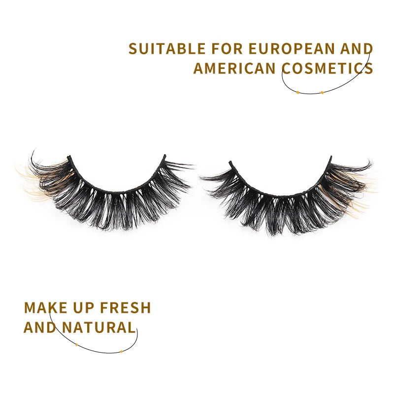 Colored Strip Lashes Fast Shipping Makeup For Clue Mink Eyelashes Full Strip Eyelashes Red Blue Green Eyelashes Wholesale