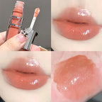 CAPPUVINI Transparent and Moisturizing Lip Gloss, Hydrating Glass Lip Dry Lip Mirror Lipstick Makeup
