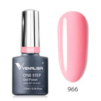 3 in 1 VENALISA  One Step Nail Gel Polish Full Coverage Gorgeous Color Soak off UV LED Nail Gel Varnish Nail Art Salon Lacquer