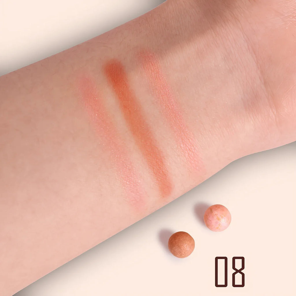Long Lasting Roll-on Blush Shimmer Matte Finish with Brush 3D Glossy Texture for Daily Makeup Rich in Texture