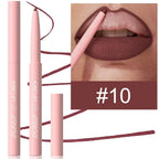 DUNUF 12 Color Velvet Matte Lipliner Pencil Waterproof Non-stick Cup Lipstick Nude Pink Lip Liner Outline Lips Contour Makeup