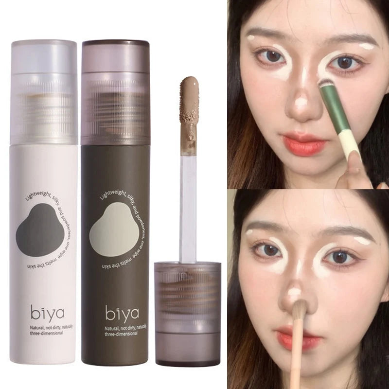 Face Brighten Liquid Bronzer Contouring Makeup Waterproof Nose Shadow Contour Lasting Natural Concealer Highlighter Cosmetics