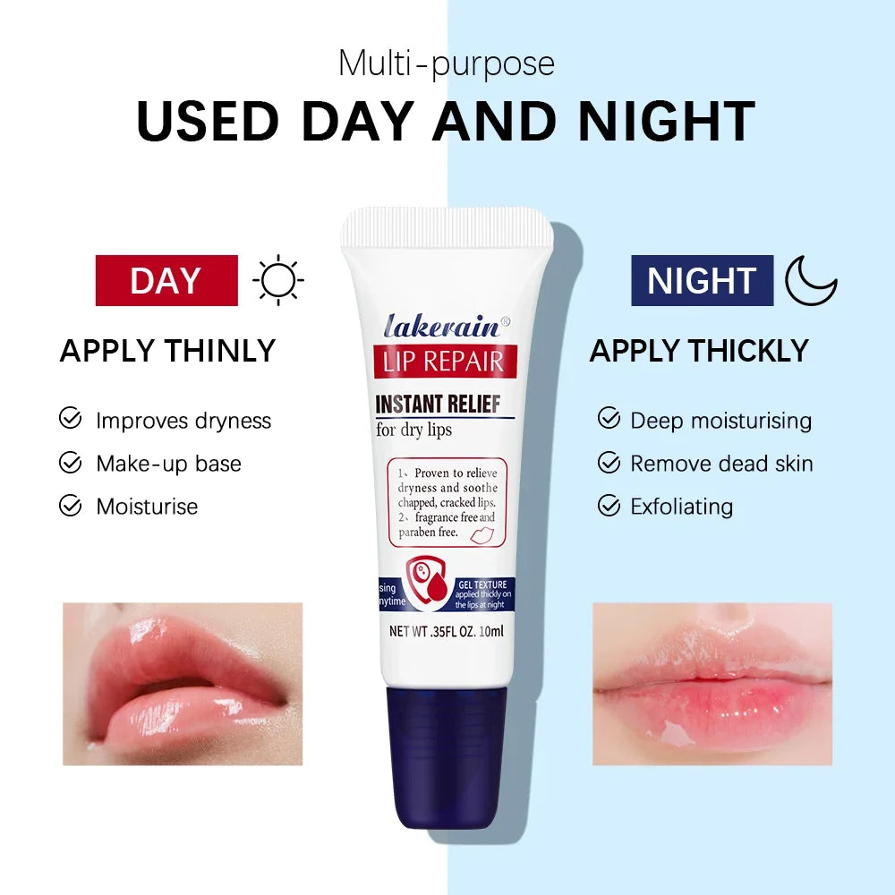 2pcs/Lot Lip Repair Gel Moisturizing Instant Relief For Dry Lips Liquid Lip Balm Paraben Free Lip Care Product Reduce Lips Line