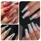 BORN PRETTY 5ml Metallic Painting Gel Polish Strong Silver Effection Nail Art Soak Off Gel Nail Polish Silver Mirror Gel