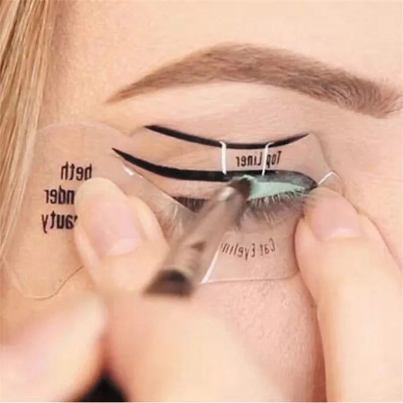 2pcs/bag Cat Eyeliner Smokey Eye Template Shape Model Fashion Eyeliner Card Stencil Eye Makeup Stencils