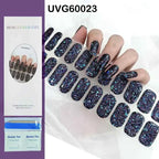 Leopard Semi-Cured Gel Nail Strips Simple Transparent Color Adhesive Long Lasting Gel Nail Stickers Harden In UV Lamp Need