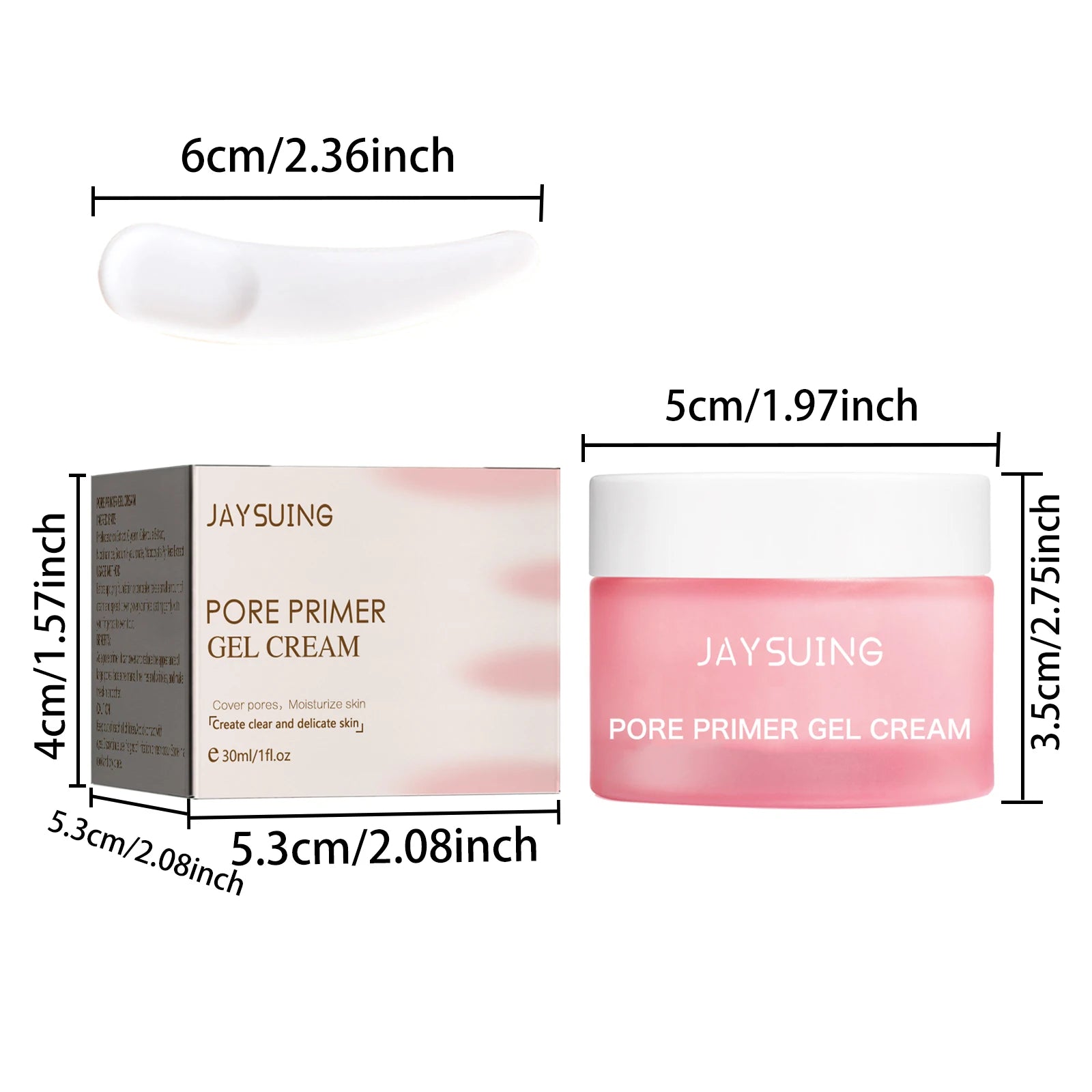Facial Invisible Pore Primer Cream Long Lasting Base Makeup Natural Matte Oil Control Refreshing Moisturizing Face Isolation Gel