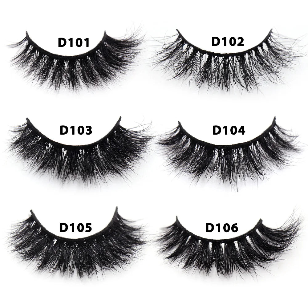 False Eyelashes 3D Mink Lashes Soft Fluffy Natural Long Fake Lashes Full Stripe False Eyelash Volume Eye Lashes for Makeup D101